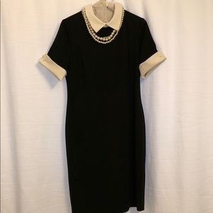 Karl Lagerfeld Black & White Collar Dress